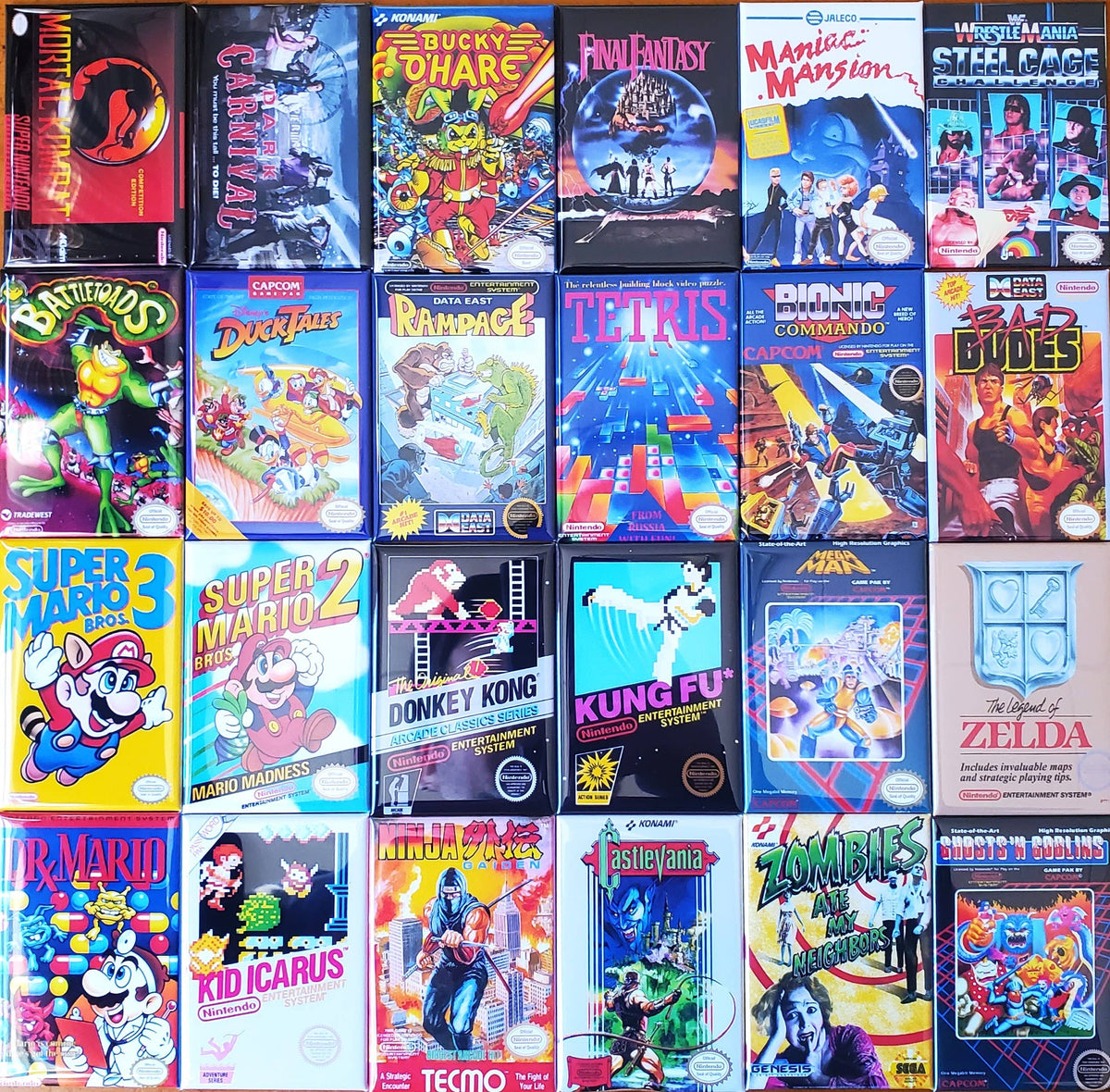 Ba Ba Buttons - NES, BATTLETOADS, Magnet, Button, Mirror, NINTENDO