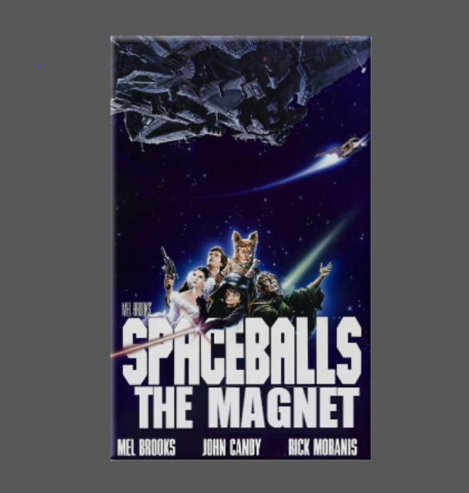 Ba Ba Buttons - SPACEBALLS Movie Magnet, Button, 80'S movie, Mel Brooks: (5) Magnets